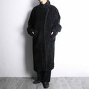 black pile fleece long coat