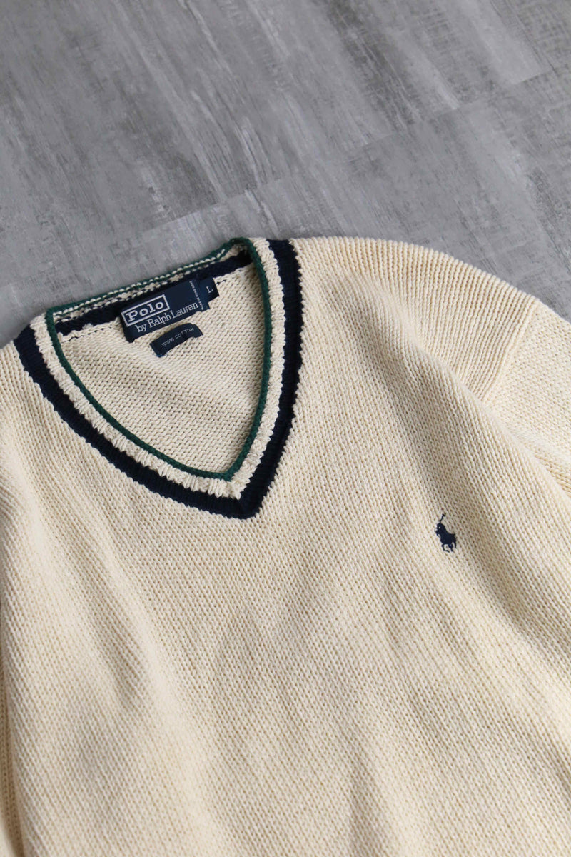 "Polo by Ralph Lauren" tilden taste V-neck cotton knit