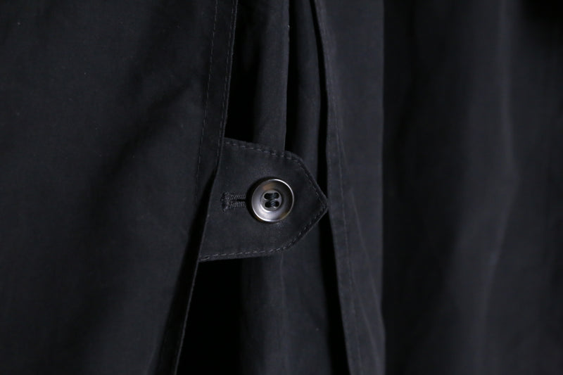 black corduroy switch smooth long coat