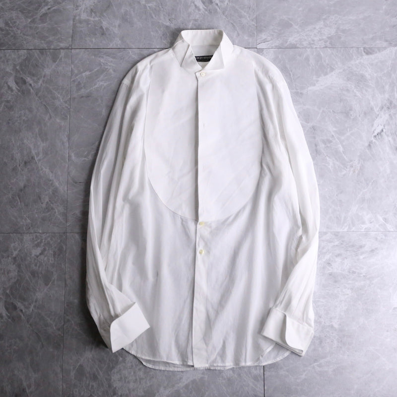 “GIORGIO ARMAMI”white bib front dress shirt