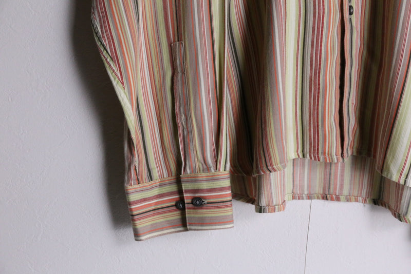 multicolor stripe pattern dress shirts