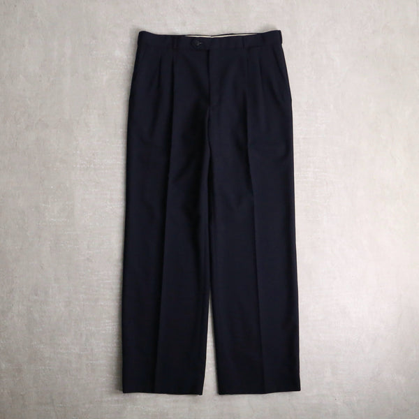 “Yves Saint Laurent” navy straight slacks