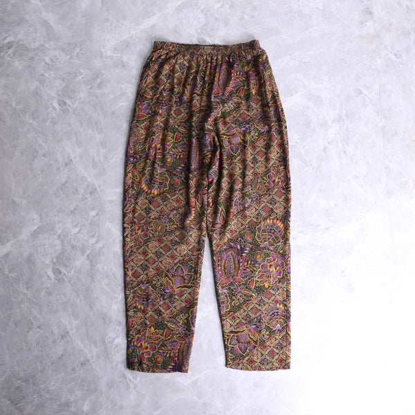 dark tone paisley pattern easy pants