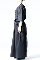 BISHOOL 14oz Fukuyama Denim Wrap KIMONO Cloth black