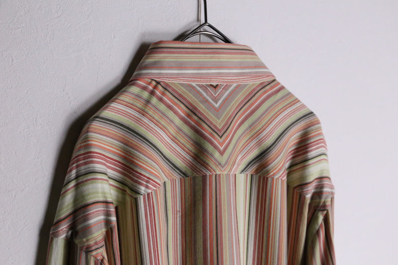 multicolor stripe pattern dress shirts