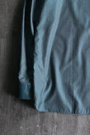 "Ermenegild Zegna" turquoise green twill cotton shirt