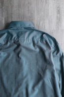 "Ermenegild Zegna" turquoise green twill cotton shirt