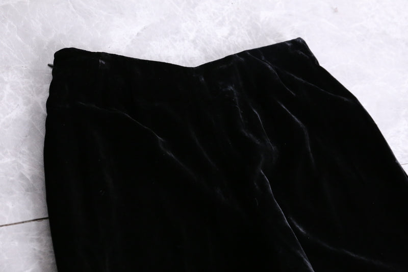 no mistake black color velor pants