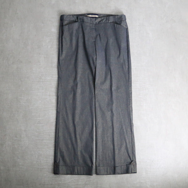 gray color wide slacks