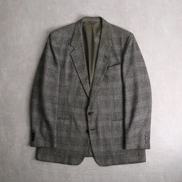 "GIVENCHY" glen check pattern single tailored jacket