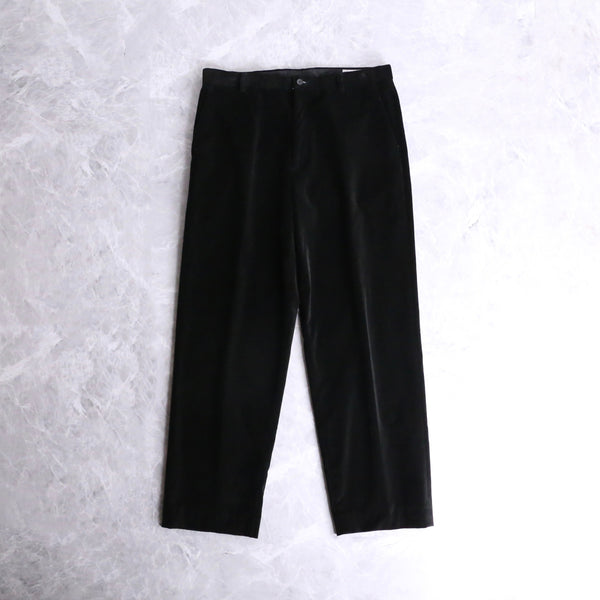 black velor tapered pants