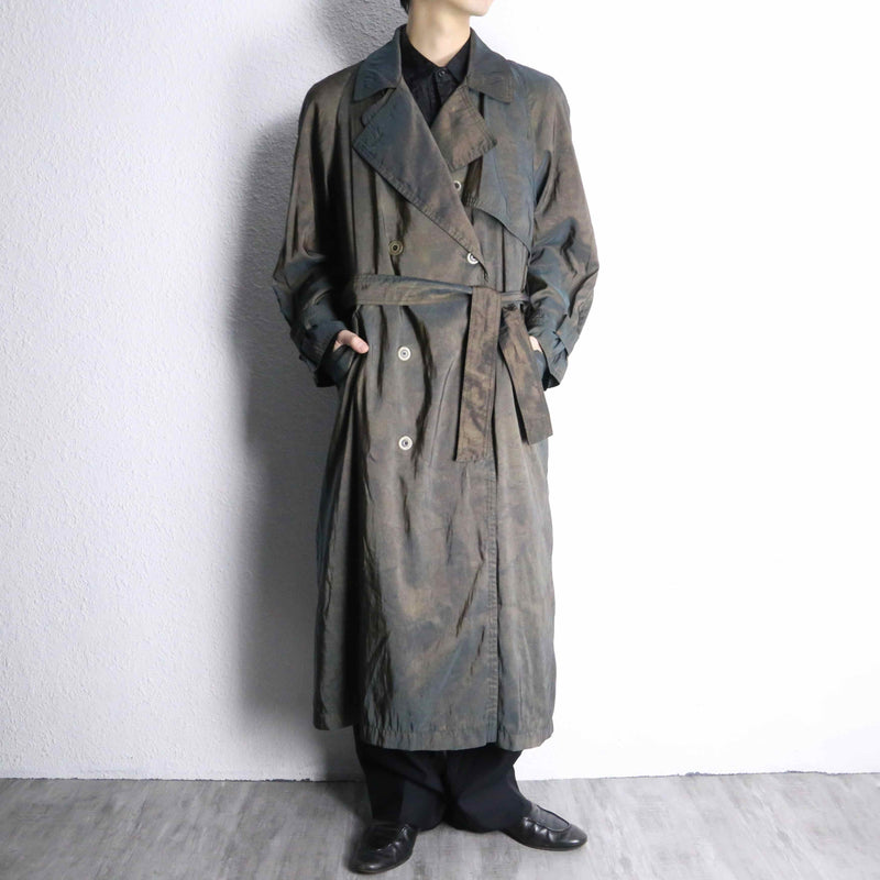 caterpillar color long trench coat