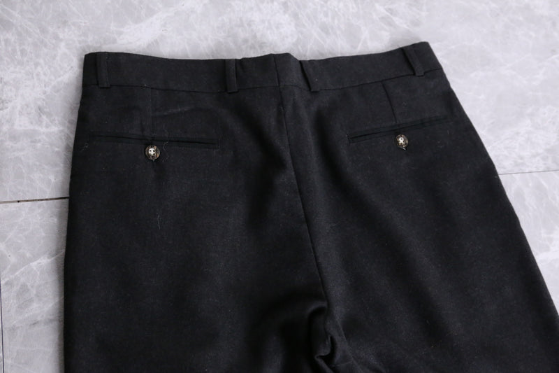 charcoal gray wool Tyrolean pants