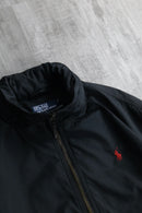 "Polo by Ralph Lauren" stand collar black nylon jacket