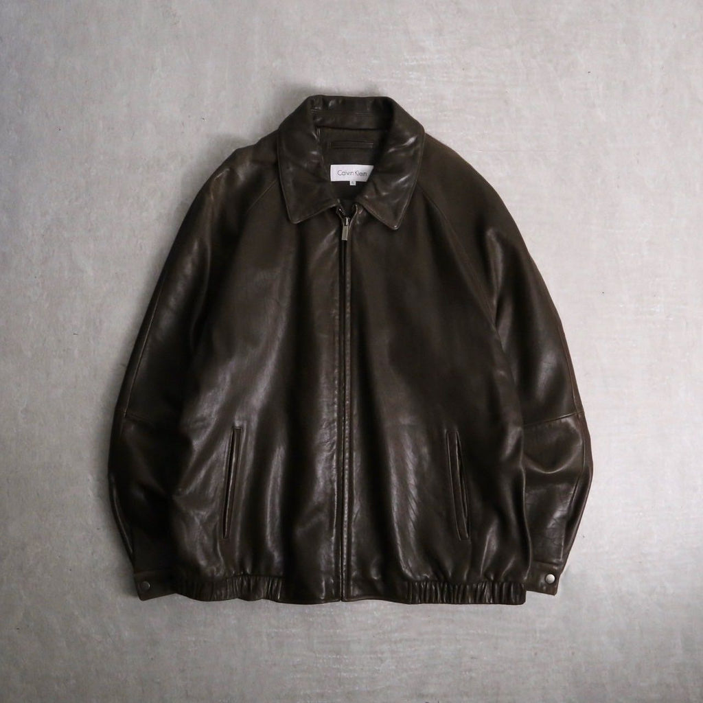 Calvin klein shop lamb leather jacket