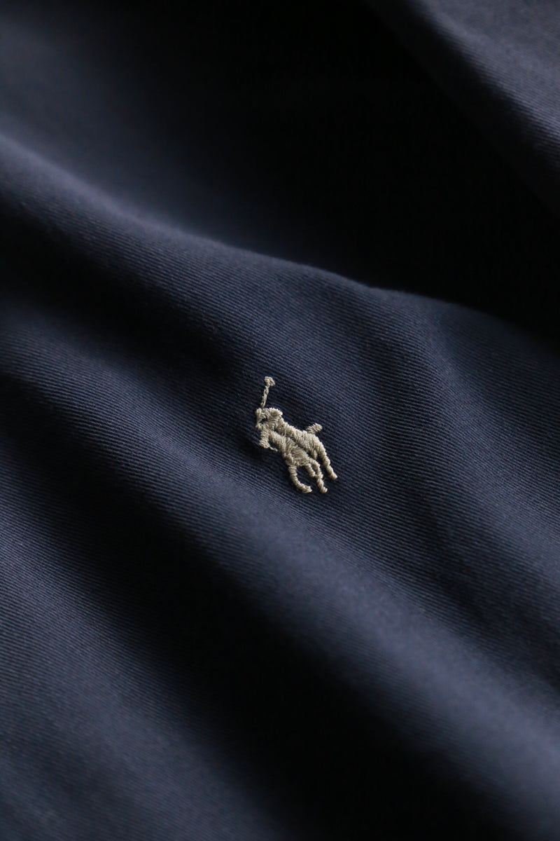 "Polo by Ralph Lauren" elbow patch navy Harrington jacket