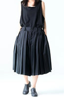 BISHOOL Wool Gabardine Wide Pleats 袴 Half Pants