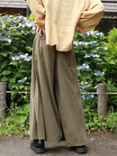 out pocket design khaki HAKAMA pants