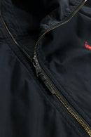 "Polo by Ralph Lauren" stand collar black nylon jacket