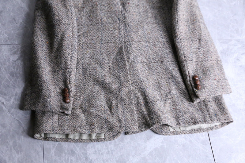 "Harris tweed" light grey tweed tailored jacket