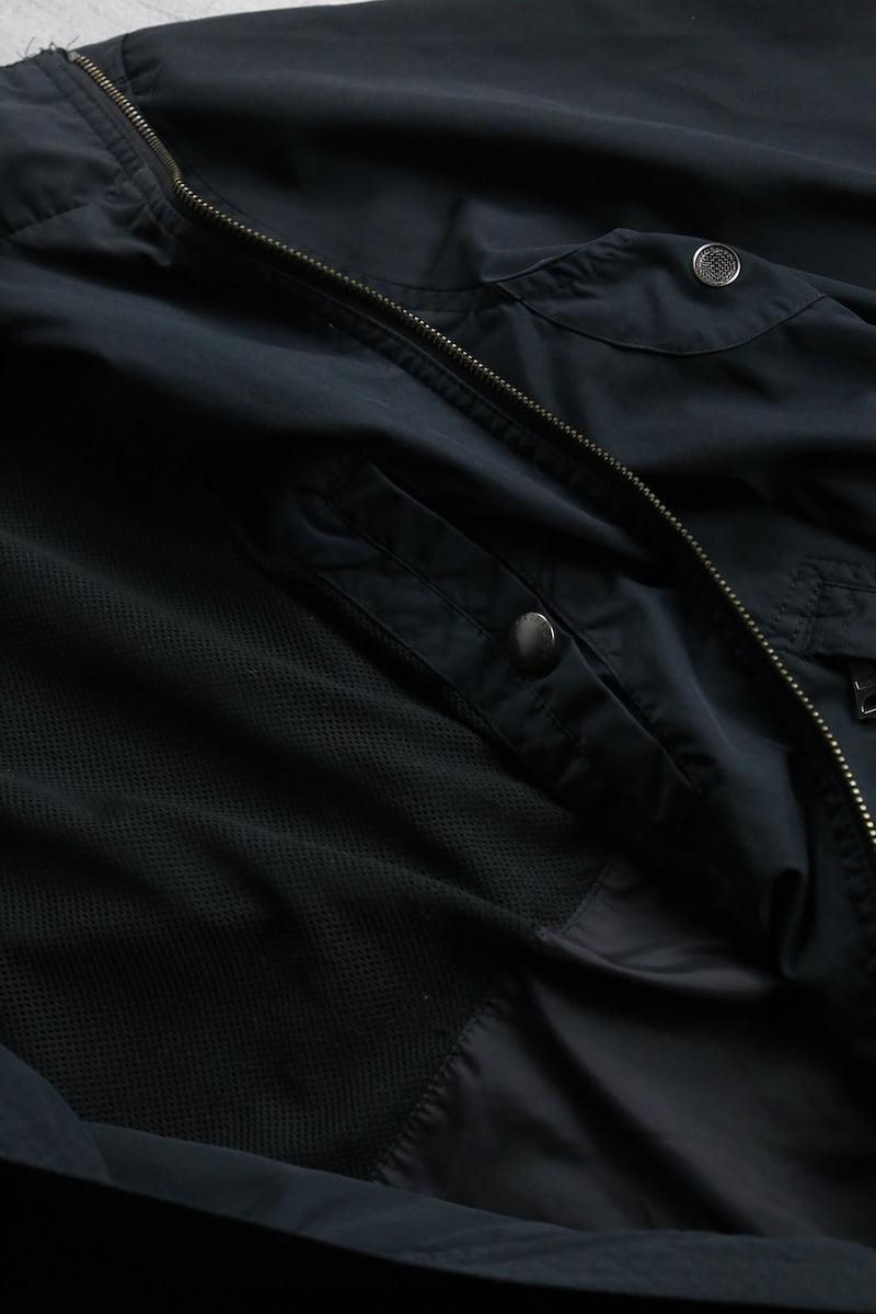 "Polo by Ralph Lauren" stand collar black nylon jacket