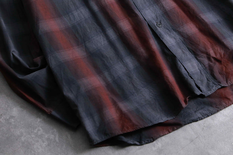 "Pierre Cardin" ombre check cotton poplin shirt