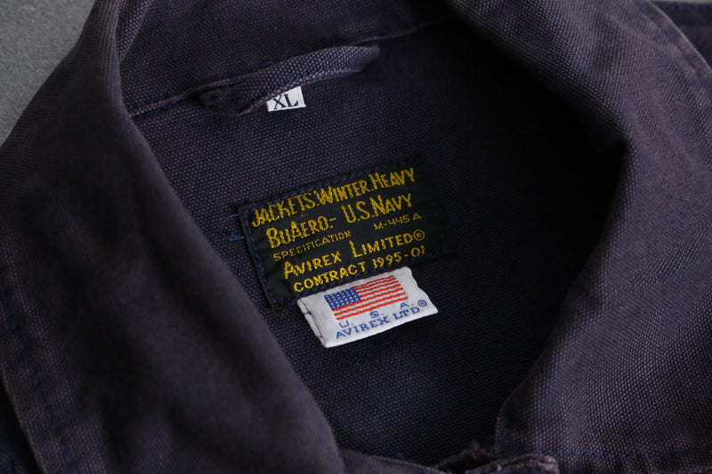 AVIREX BUAERO U.S.navy fireman jacket