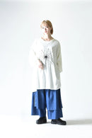 BISHOOL Sequins Embroidery Drape White Big-T -花火 black-
