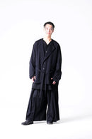 BISHOOL Wool Gabardine Fallen Collar Jacket