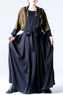BISHOOL Double Satin Wrap KIMONO Cloth black