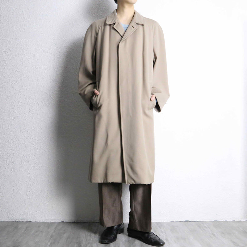 “Aquascutum” beige wool gabardine balmacaan coat