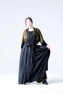 BISHOOL Double Satin Wrap KIMONO Cloth black