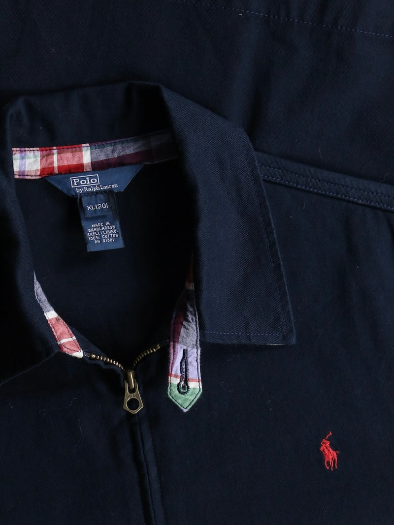 polo by ralph lauren ブラック コットン スイングトップ POLO RALPH LAUREN ポロ・ラルフローレン TALON ZIP タロン
