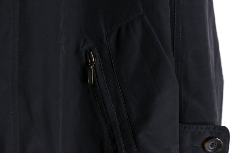 black corduroy switch smooth long coat