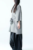 BISHOOL Bloom Jacquard OBI Top gray