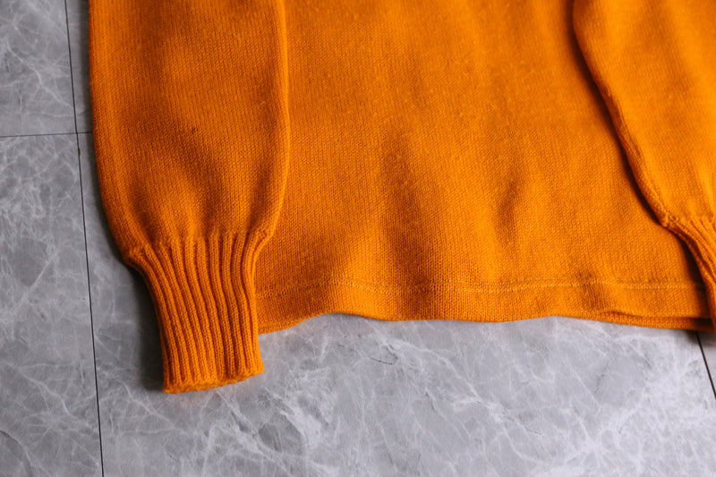 60’s orange color lettered cardigan