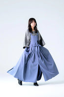 BISHOOL Double Satin Wrap KIMONO Cloth blue
