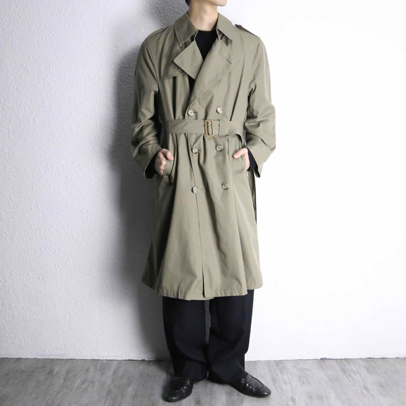 "Christian Dior" moss green middle trench coat