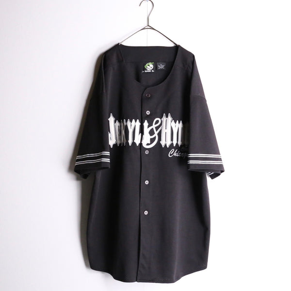 logo print game shirt black color