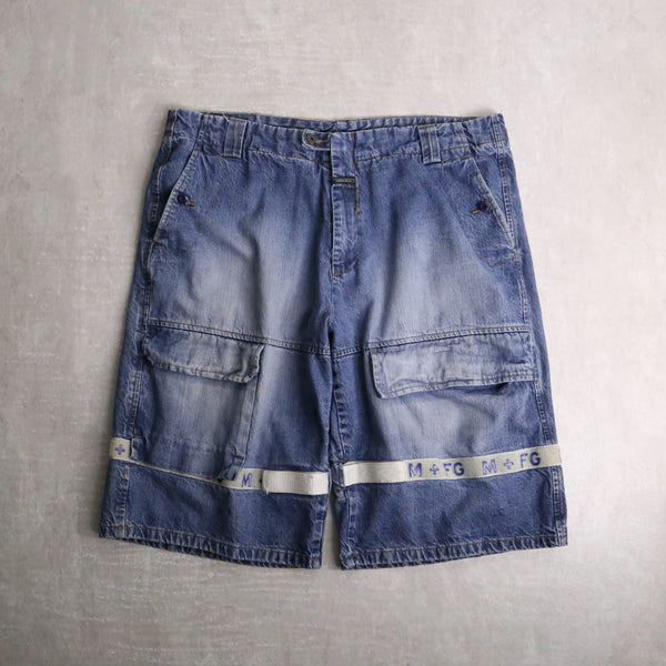 "M+F GIRBAUD" shuttle denim shorts