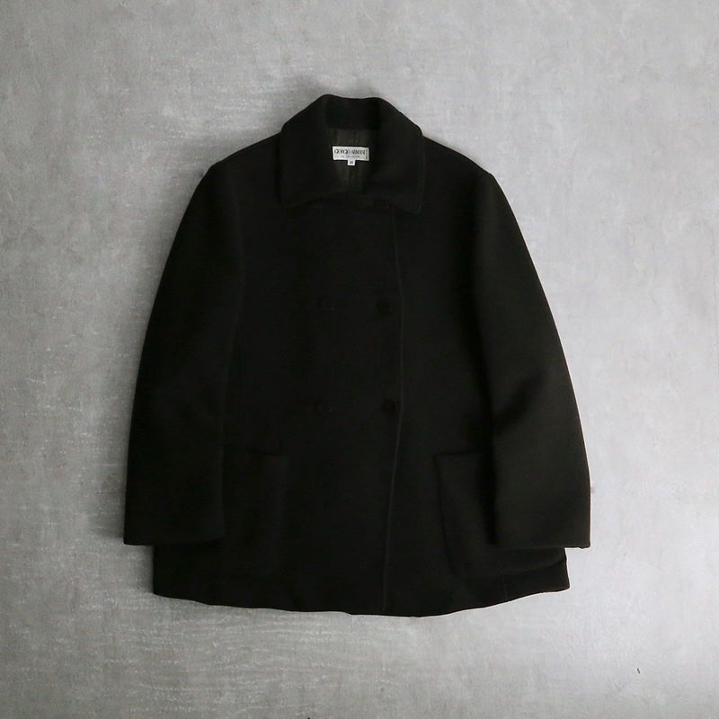 1980-90s vintage GIORGIO ARMANI dark olive virgin wool jacket