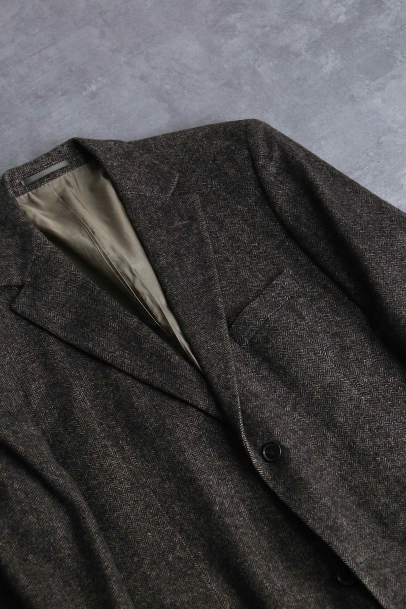 "HUGO BOSS" herringbone textile tailored jacket