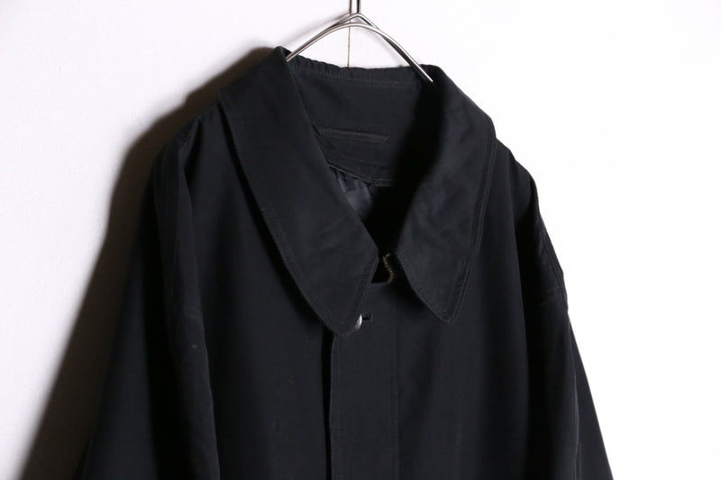 black corduroy switch smooth long coat