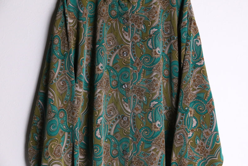 moss green paisley pattern shirts