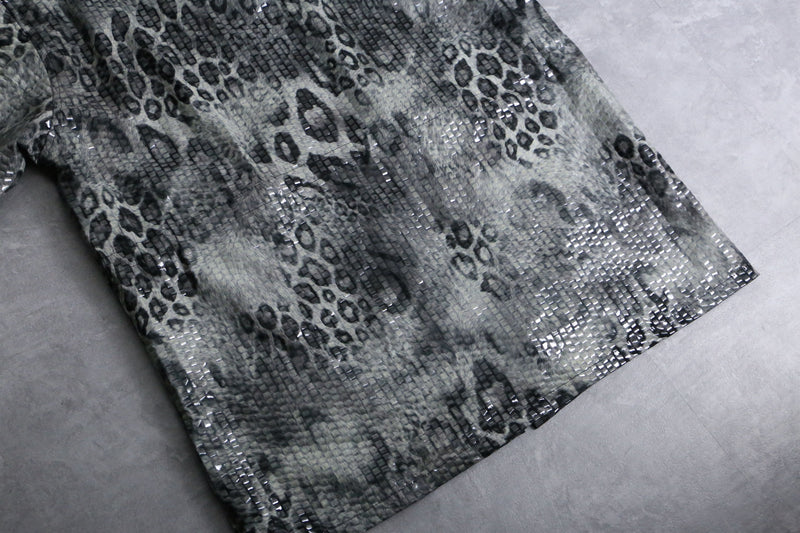 leopard pattern film pasting process jacket