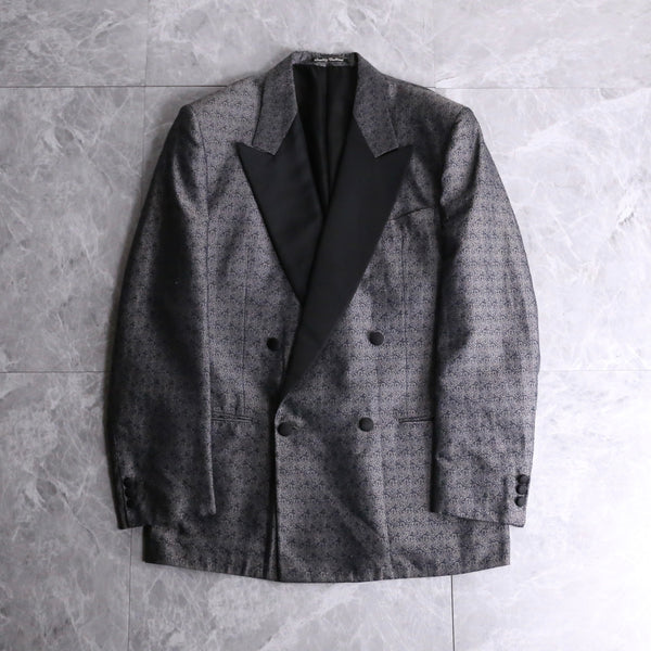 paisley pattern double breast tailored jacket