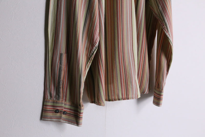 multicolor stripe pattern dress shirts