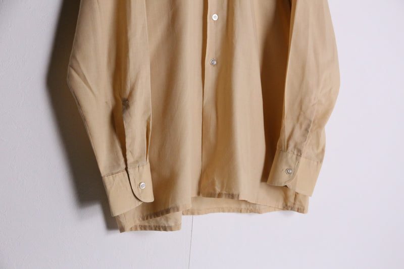 70's light yellow poly shirts