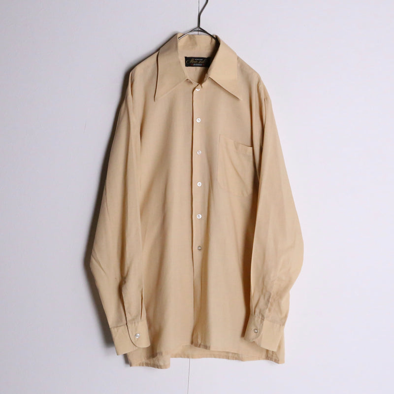 70's light yellow poly shirts