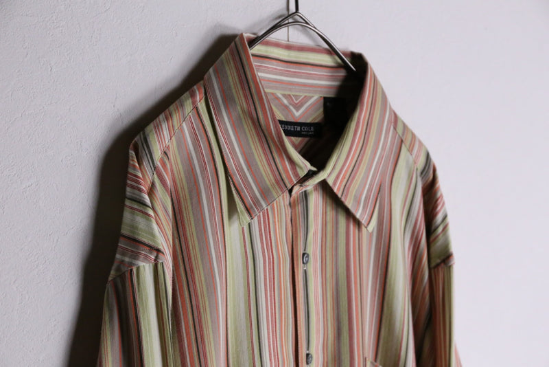 multicolor stripe pattern dress shirts